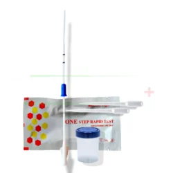 IUI cannula with ovulation test strip