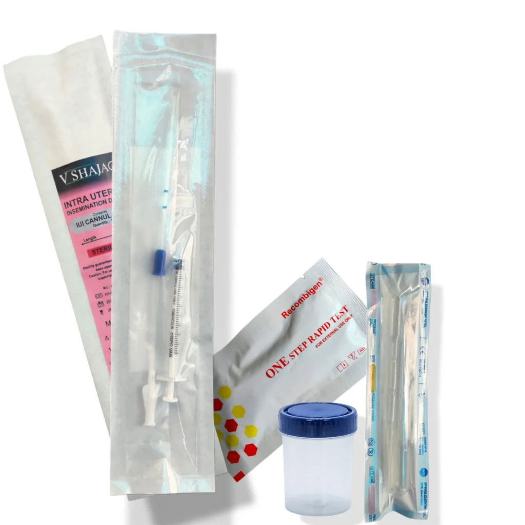 V SHAJAG IUI Cannula(17cm)Kit +Bottle +2 Dropper +Ovulation Test-Fertility with Precision