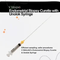 v shajag Endometrial Biopsy curette with unolok syringe