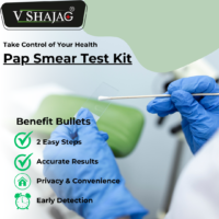 5 V SHAJAG Pap Smear Test Kit -(Includes Cytology Brush, Cervical Scraper, Glass Slide, Sample Collector) Cervical Screening Kit for Women's Health - Sterile and Disposable