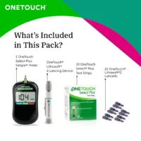 one touch select plus 112 one touch select plus with 50 strips glucometer