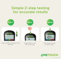 one touch select plus 3 one touch select plus with 50 strips glucometer