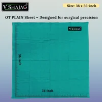 V Shajag Surgical OT Plain Sheet – 100% Cotton, Absorbent, Lint-Free, Reusable & Steam Sterilizable OT Sheet for Hospitals, OT Beds & Clinics