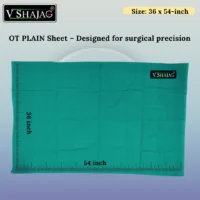 V Shajag Surgical OT Plain Sheet – 100% Cotton, Absorbent, Lint-Free, Reusable & Steam Sterilizable OT Sheet for Hospitals, OT Beds & Clinics